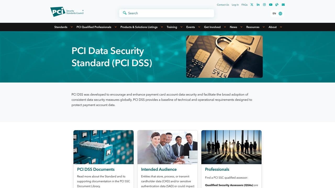 Capture of PCI Security Standards Council — PCI DSS