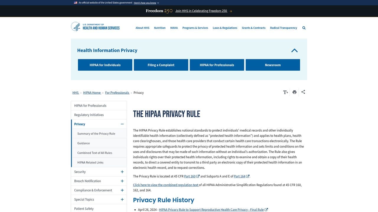 Capture of HHS — The HIPAA Privacy Rule