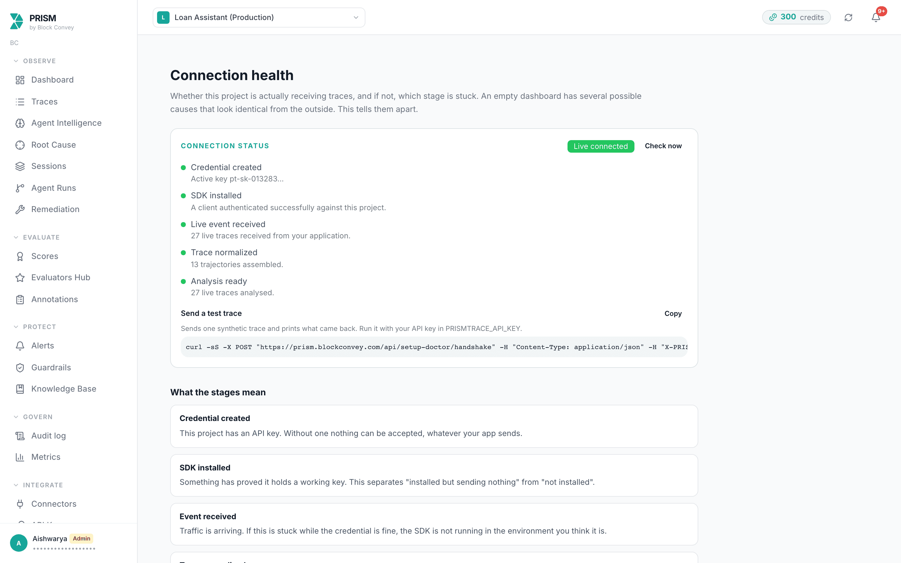 Connection health